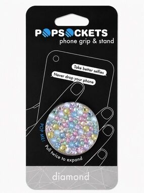 Mixed Pearls Pastels & Diamonds PopSocket Phone Holder Grip New
